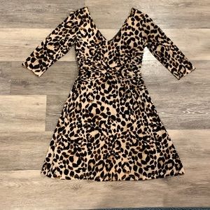 Lux II stretchy leopard print dress size 4
